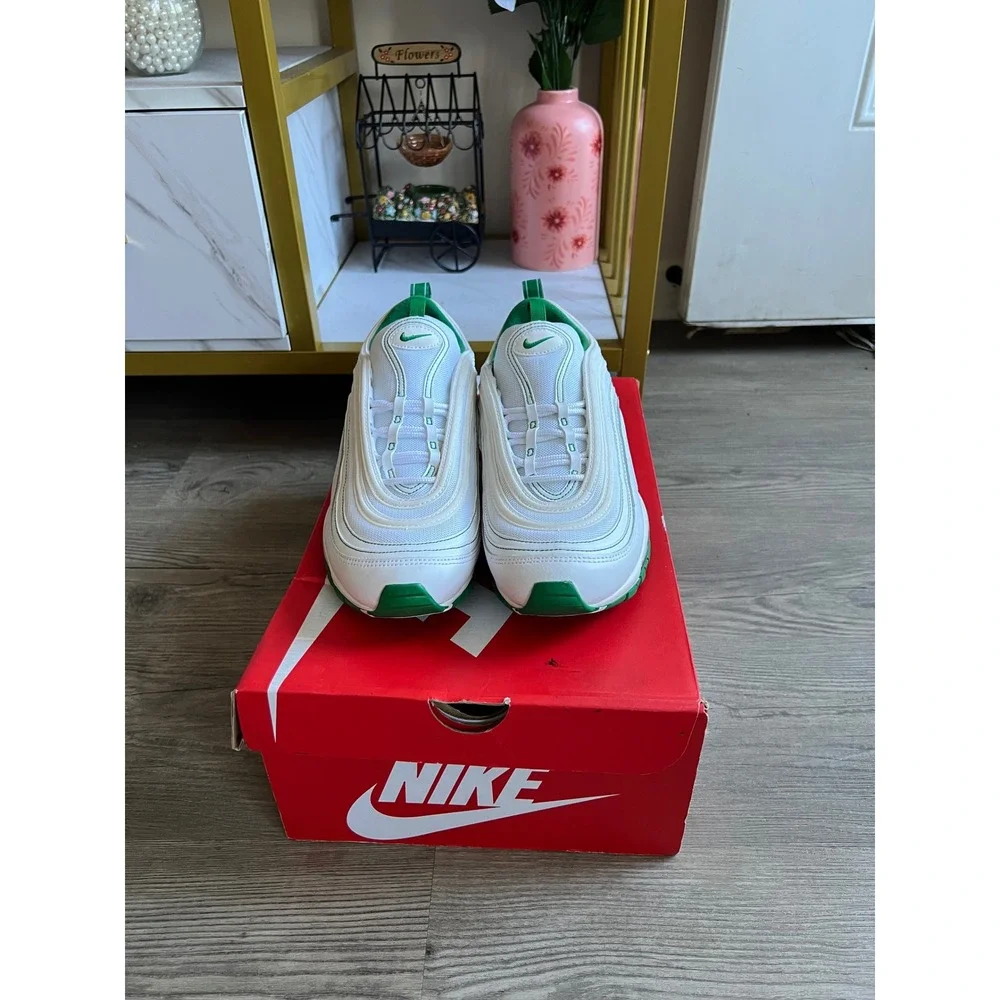 Nike Air Max 97 Men's White Pine Green DH0271-100 Size 8.5